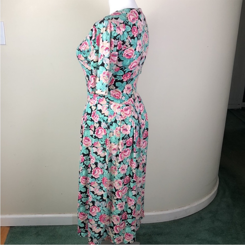 Maggie Lawrence Sport Collection Midi Dress Floral Pleated - Picture 6 of 10